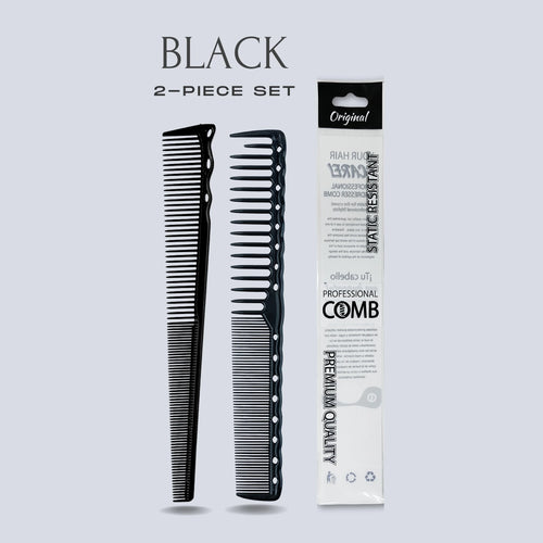2pcs Set Professional Barbershop Hairdressing Dense Teeth Comb