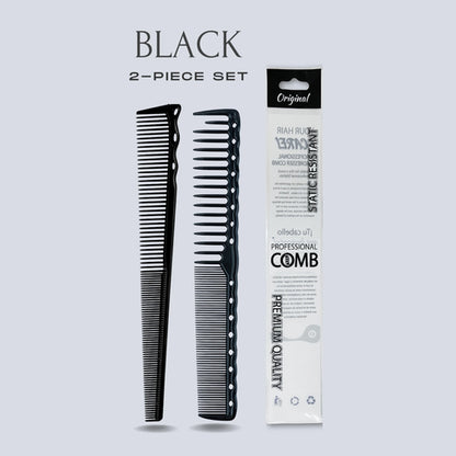 2pcs Set Professional Barbershop Hairdressing Dense Teeth Comb