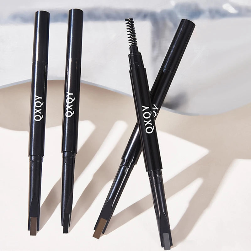 QXQY Eyebrow Pencil Automatic Rotating Double Head Long Lasting