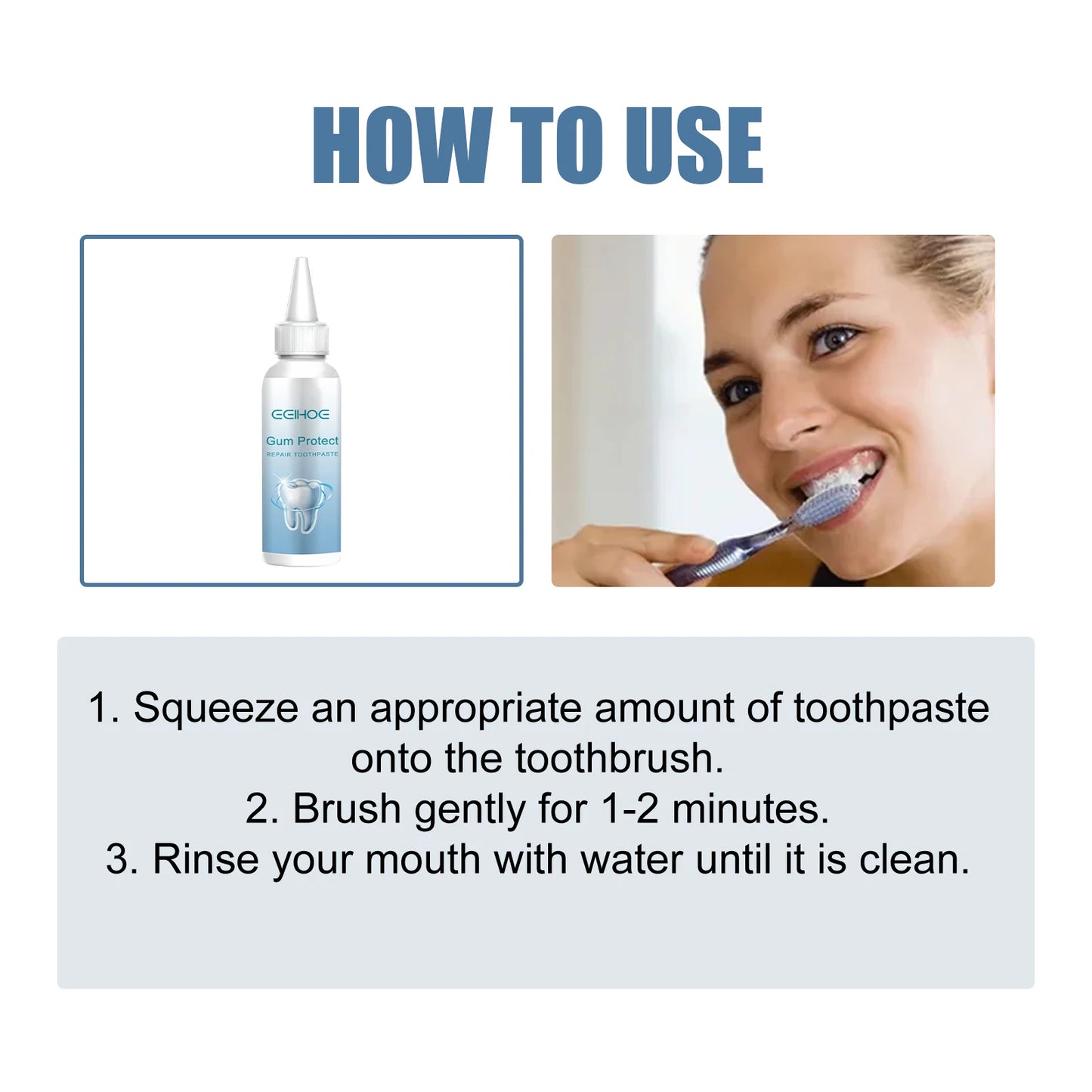 Dental Care Toothpaste Deep Cleaning Easily Removes Tooth Stains Teeth