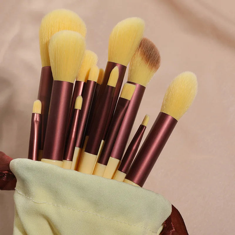 13Pcs A Set Soft Fluffy Makeup Brushes For Cosmetics Foundation Blush Powder Eyeshadow Kabuki Blending Makeup Brush Beauty Tools