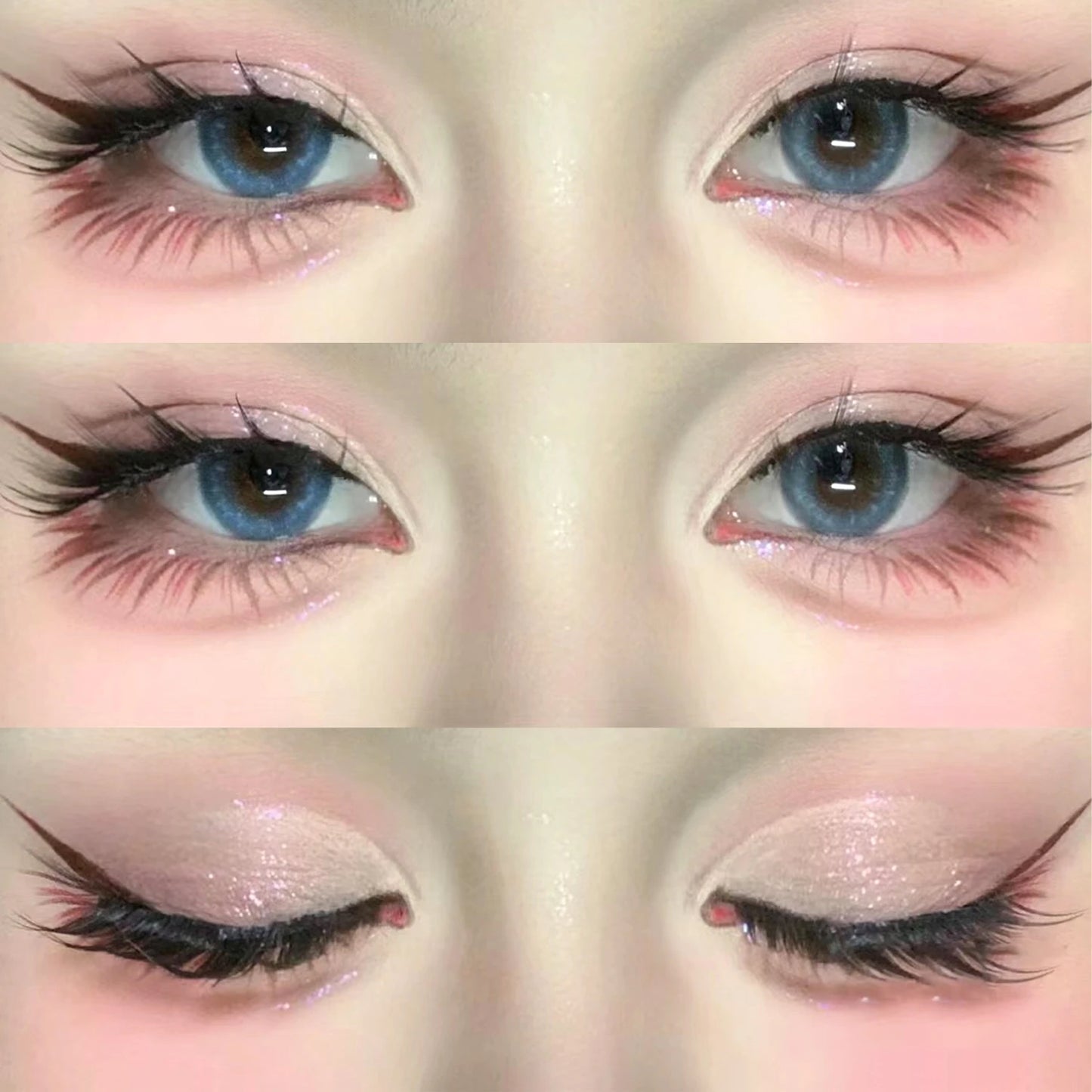 Lasvirey Cat Eye Lashes Manga Lashes Styles 3D Faux Mink Lashes Soft