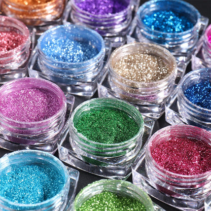 23pcs/Set Metallic Chrome Nail Powder Y2K Styles Magic Mirror