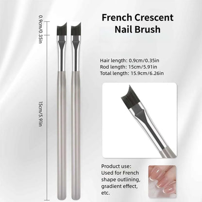1/2PCS French Plaid Nail Art Brushes Set - Line Grid Pattern Drawing