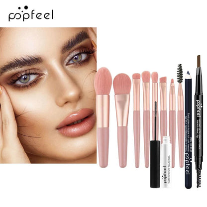 POPFEEL Eye Makeup Set 40 Color Eyeshadow Palette Eyebrow Pencil