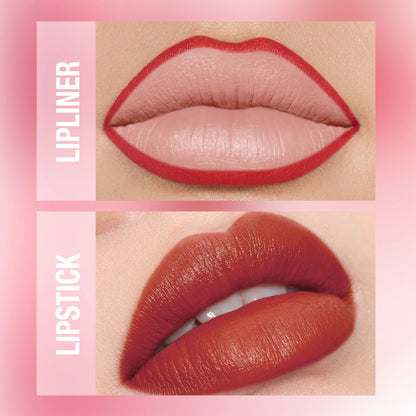 Integrated waterproof lipliner+lipstick lipstick lipstick set,no