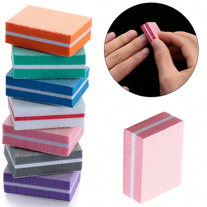 50Pcs Professional Mini Nails Art buffer File 100/180 Sandpaper
