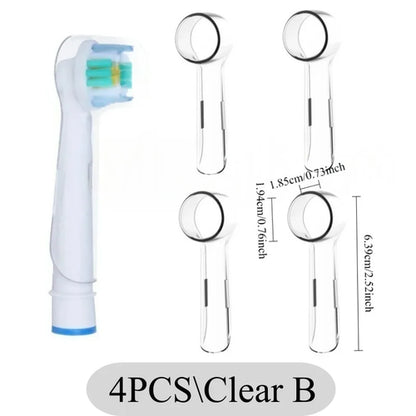 2-8Pcs Colors Toothbrush Dustproof Covers Caps Compatible with Braun