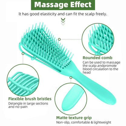 Brush To Detangle And Massage The Scalp For Curly Hair 1PC.