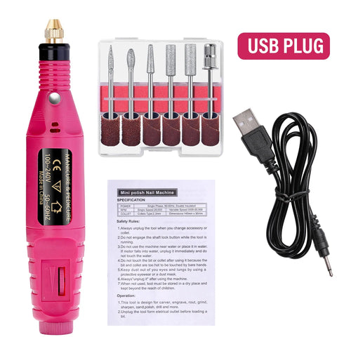 Electric Nail Sander Set Nail Drill Machine Grinding Equipment Milling