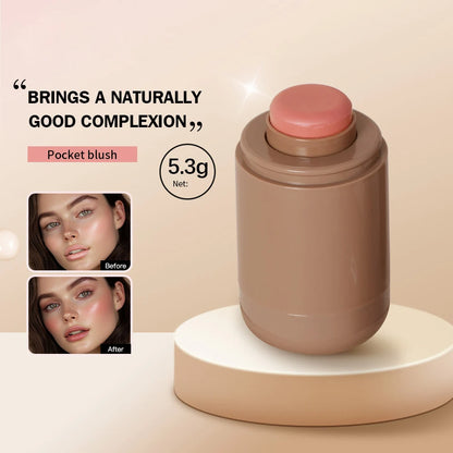 3-in-1Blush Stick Lasting Brightens Facial Cheek Stick Moisturizing