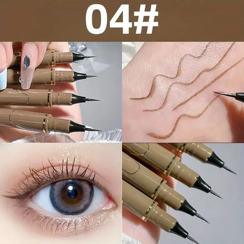Waterproof liquid eyeliner 4 colors ultra fine tip long lasting Korean