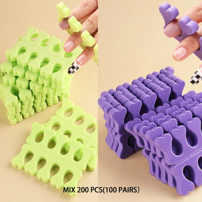 100,200pcs/Pack Nail Art Toe Separators Fingers Foots Sponge Soft UV
