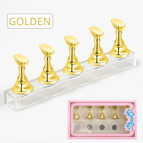 5pcs Chess Magnetic Nail Holder Acrylic Nail Tips Practice Display