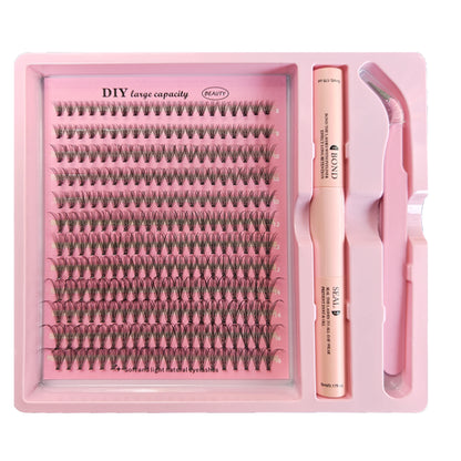 DIY Clusters Lash Kit Full Set 8-16mm Mix Bond&Seal Tweezers Lash for