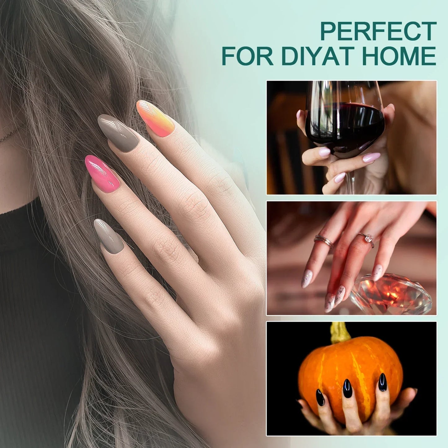 Nailpop 120pcs/box Gel X Nail Tips Medium Short Shape