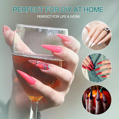 Nailpop 120pcs Acrylic Nails Fake Capsule Short Almond Coffin Square