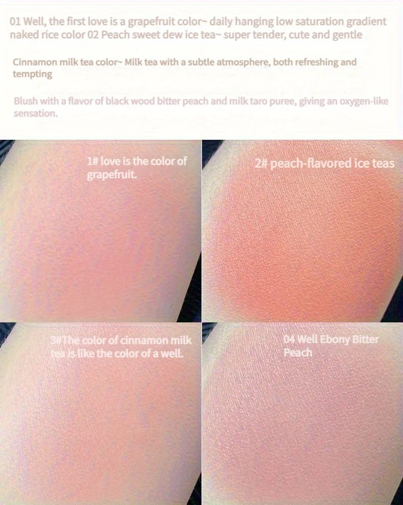 Dual Gradient Blush Highlights Natural Nude Makeup Brightening Cheek