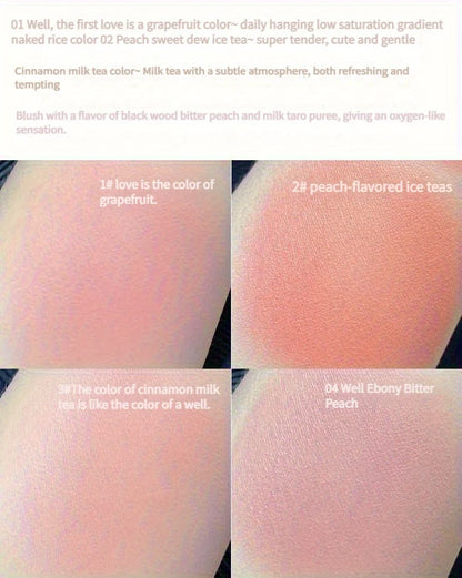 Dual Gradient Blush Highlights Natural Nude Makeup Brightening Cheek