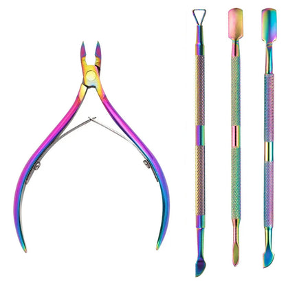 4 Pcs/Set Professional Stainless Steel Nail Cutter Scissor Nippers