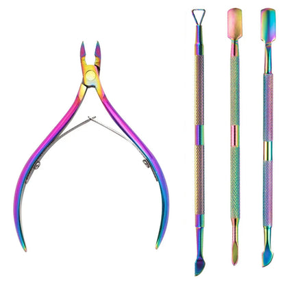 4 Pcs/Set Professional Stainless Steel Nail Cutter Scissor Nippers