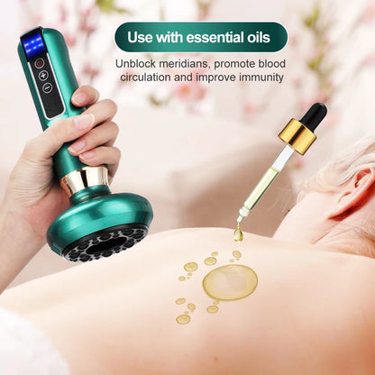 6 Gear Electric Cupping Massager Vacuum Suction Cup GuaSha Anti