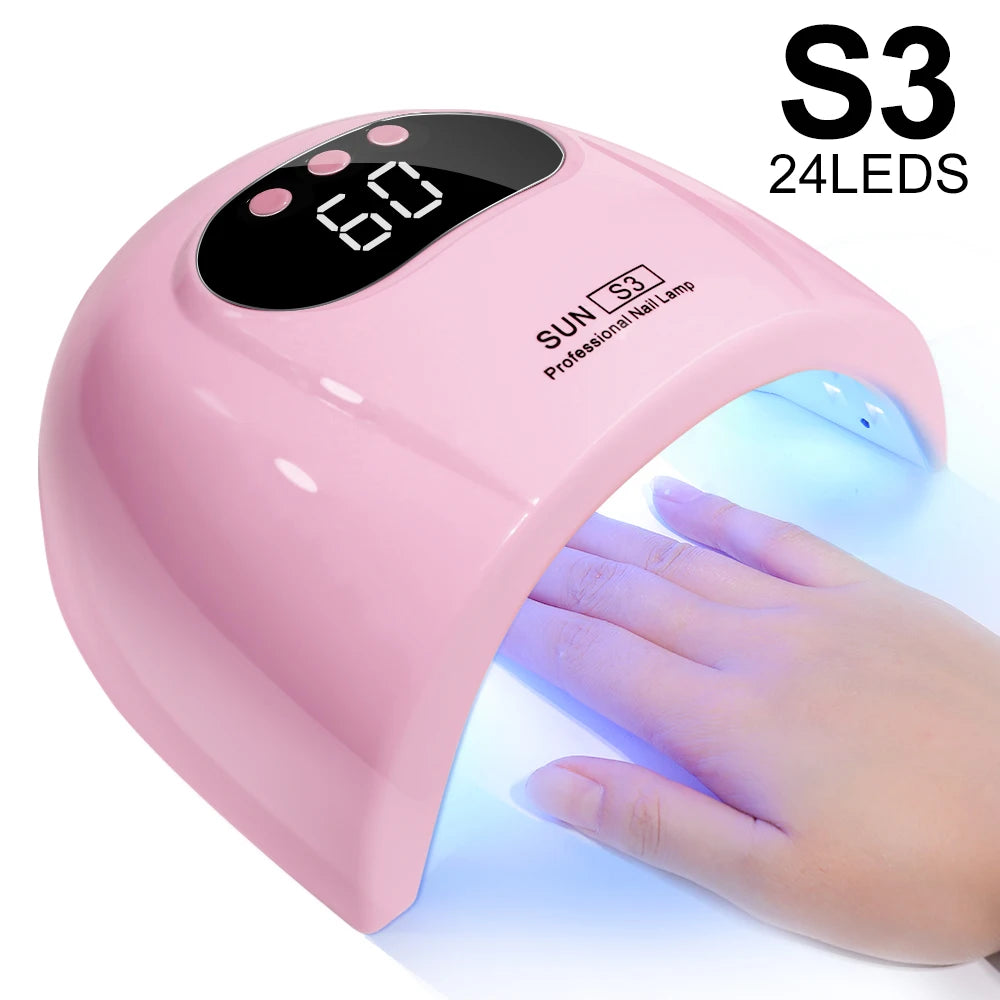 24/6 LED UV Lamp for Nails Gel Polish Drying With LED Display And