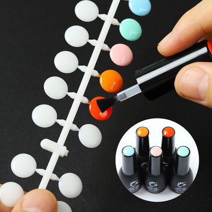 TP 120pcs Nail Polish Display Table With Stickers Polka Dot Color Card