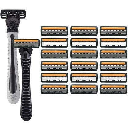 3-layer Stainless Steel Blade Men Razor Washable For Travel For Home