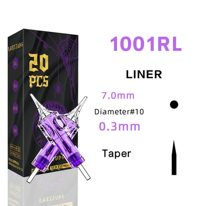 Tattoo Cartridge Needles 20Pcs LASTJUDG Tattoo Needles For Makeup