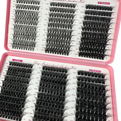 570/640pcs Individul Claster Eyeash Thick & Fluffy Extension 30D/100D