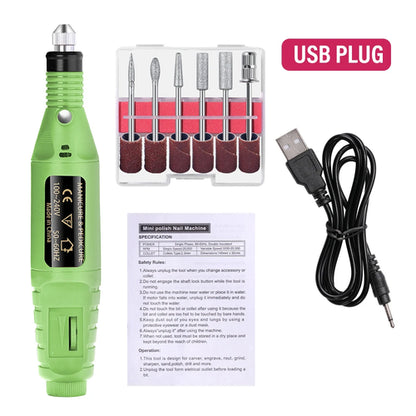 Electric Nail Sander Set Nail Drill Machine Grinding Equipment Milling