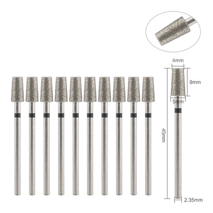 10Pcs Diamond Milling Cutter For Manicure Electric Nail Drill Bits