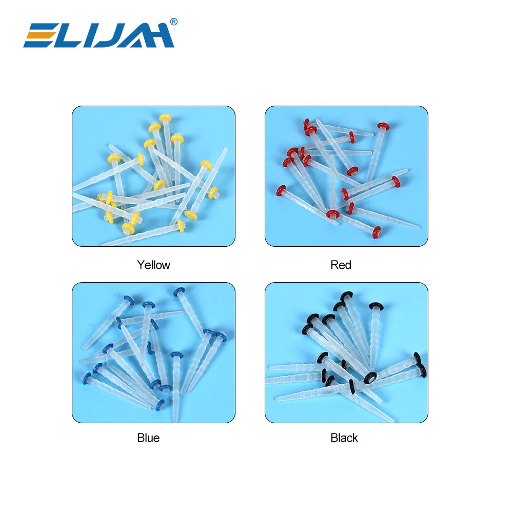 ELIJAH 200Pcs/Box Dental Fiber Post Drills Screw Straight Post Quartz