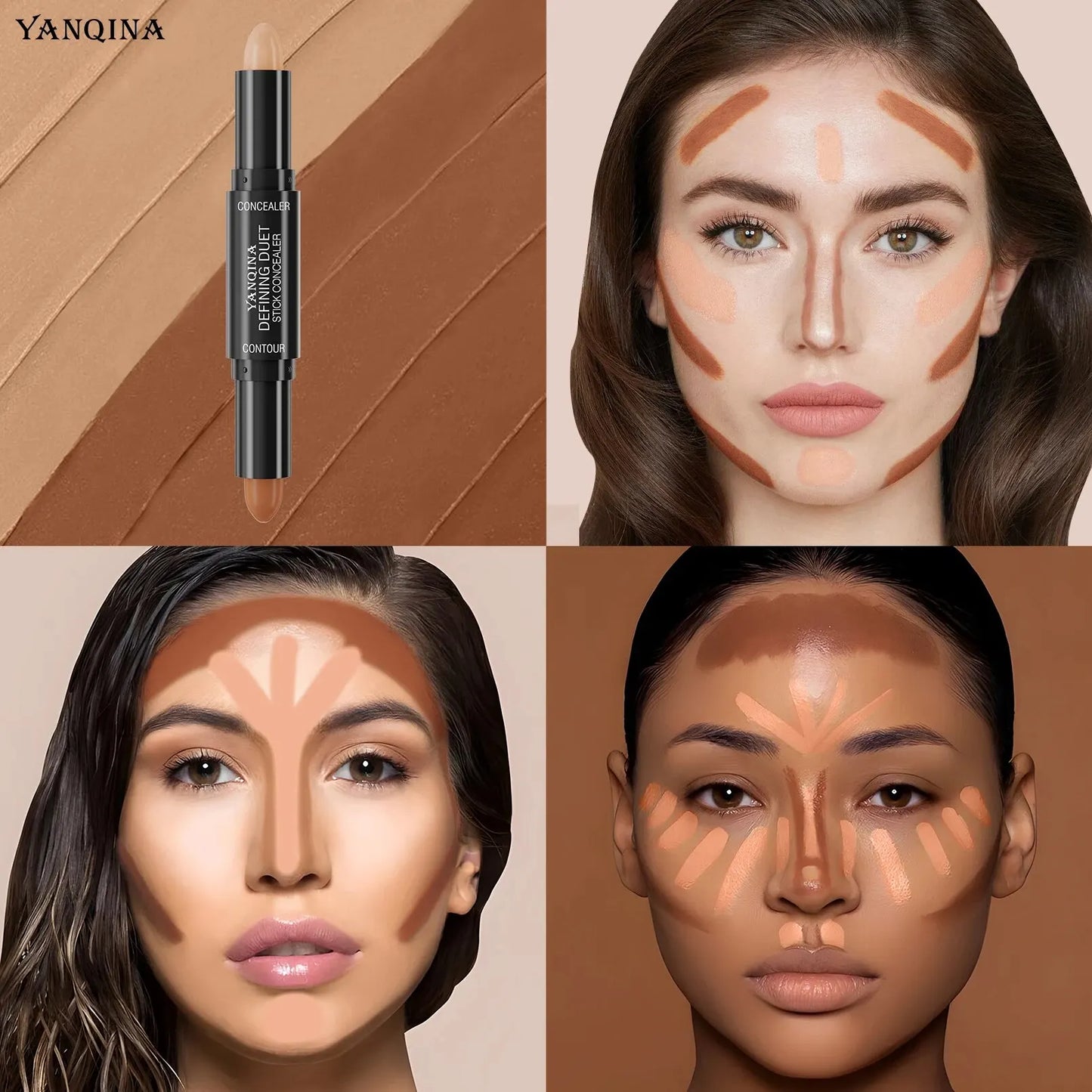 Contour Stick Duo, Double-Ended Highlight and Shadow Cream, Waterproof