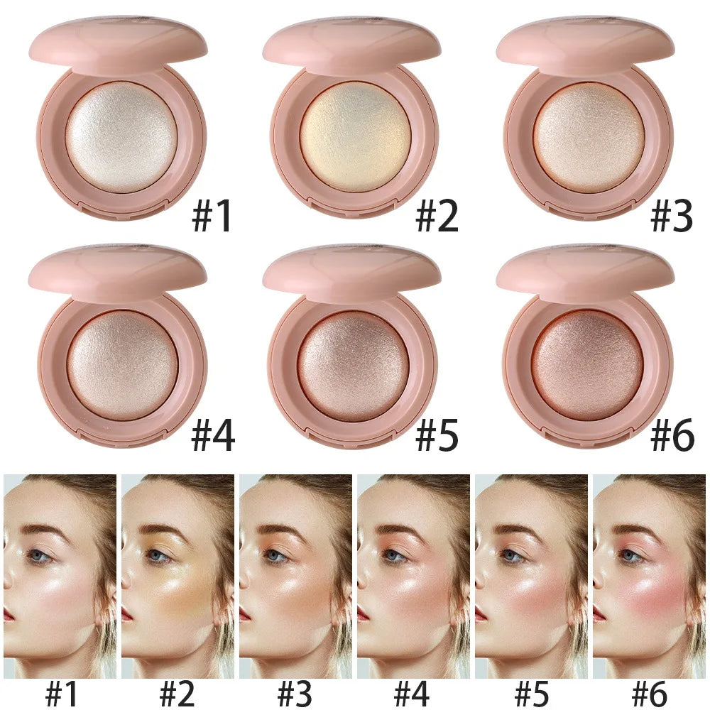 Long-lasting waterproof fine shimmer highlighter, natural glossy