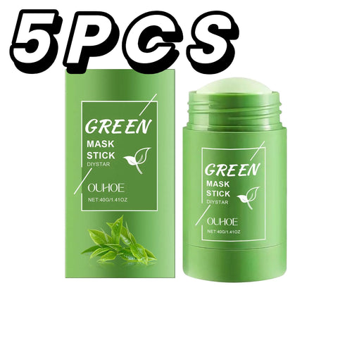 1~5PCS Green Tea Clay Stick For Face Green Mask Stick Smear Acne