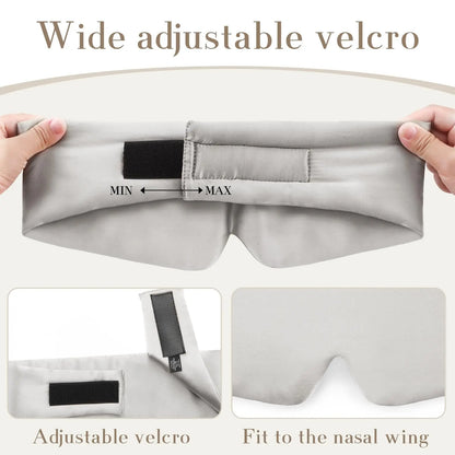 Adjustable Silk Sleep Mask for Side Sleeper,Eye Mask Sleeping for