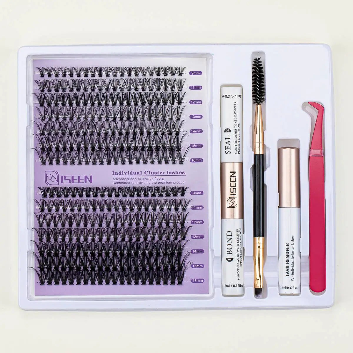 ISEEN DIY Lash Extension Mix Styles Lash Clusters Individual with