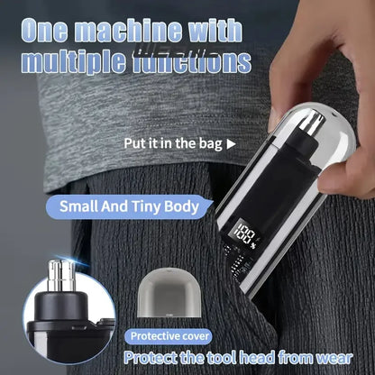 Nose Hair Trimmer with Built-in Battery - Rechargeable Ideal for Men'S