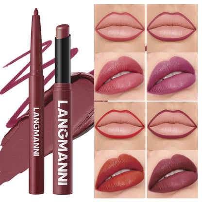 Integrated waterproof lipliner+lipstick lipstick lipstick set,no
