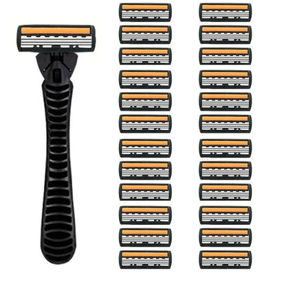 3-layer Stainless Steel Blade Men Razor Washable For Travel For Home