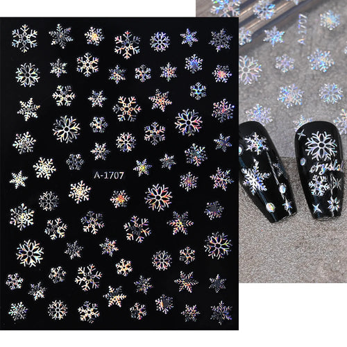 Winter Christmas Atmosphere Nail Stickers Snowman Snowflake Wapiti