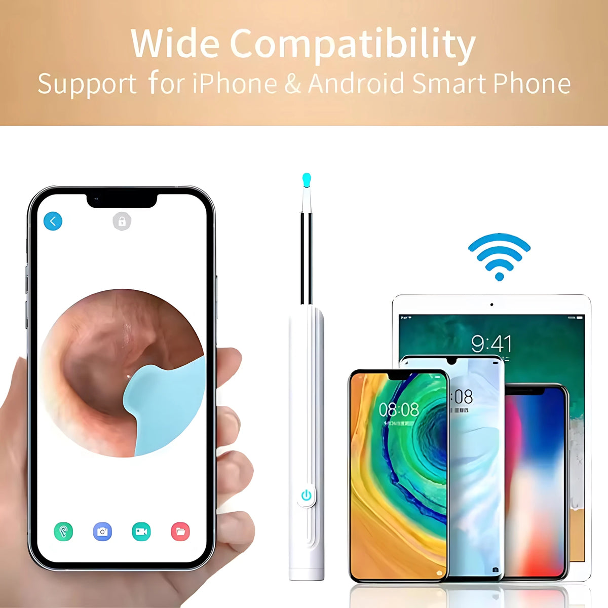 Visual Ear Wax Cleaner with Camera Safe Earwax Removal Endoscope With