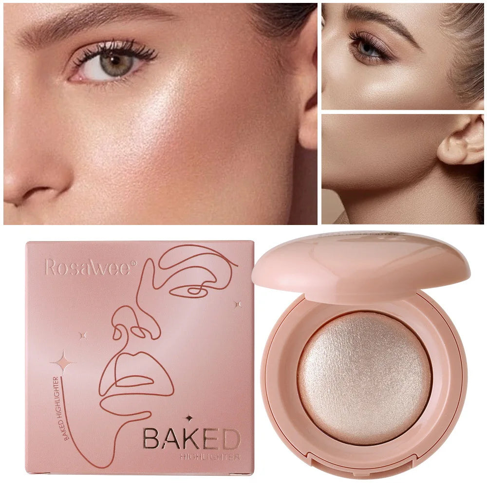 Long-lasting waterproof fine shimmer highlighter, natural glossy