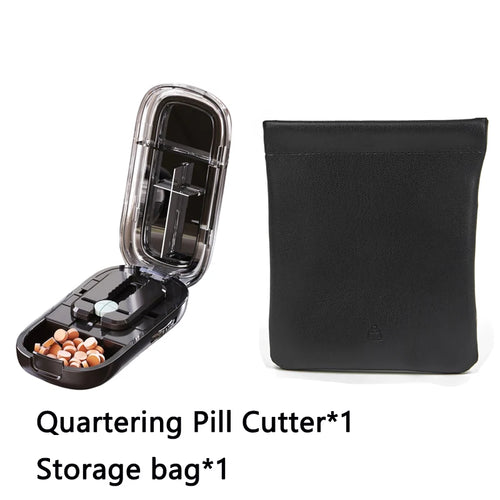 Newest Quartering Pill Cutter Storage Box Portable Drug Tablet