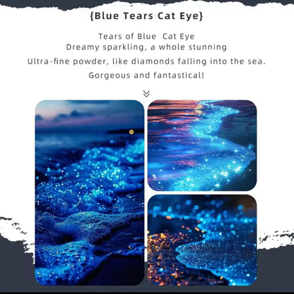 MIANEL Blue Tears Cat Eye Series 3 Colors Unique Blue Color And