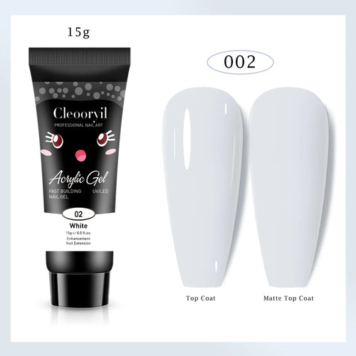 15ml Solid Extension Gel Nail Build Poly Nail Acrylic Gel Crystal