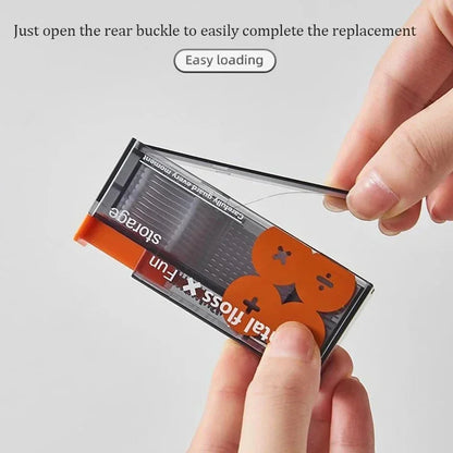 Portable Floss Dispenser Includes 10Pcs Floss Automatic Ejectable