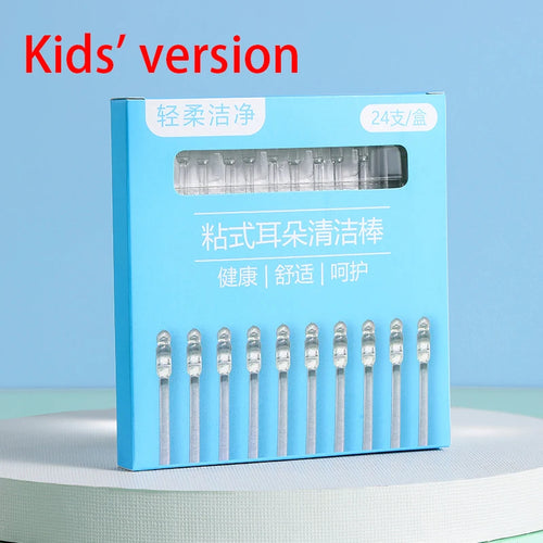 24Pcs/Box Silicone EarWax Remover Sticky Ear Picks Disposable Adhesive